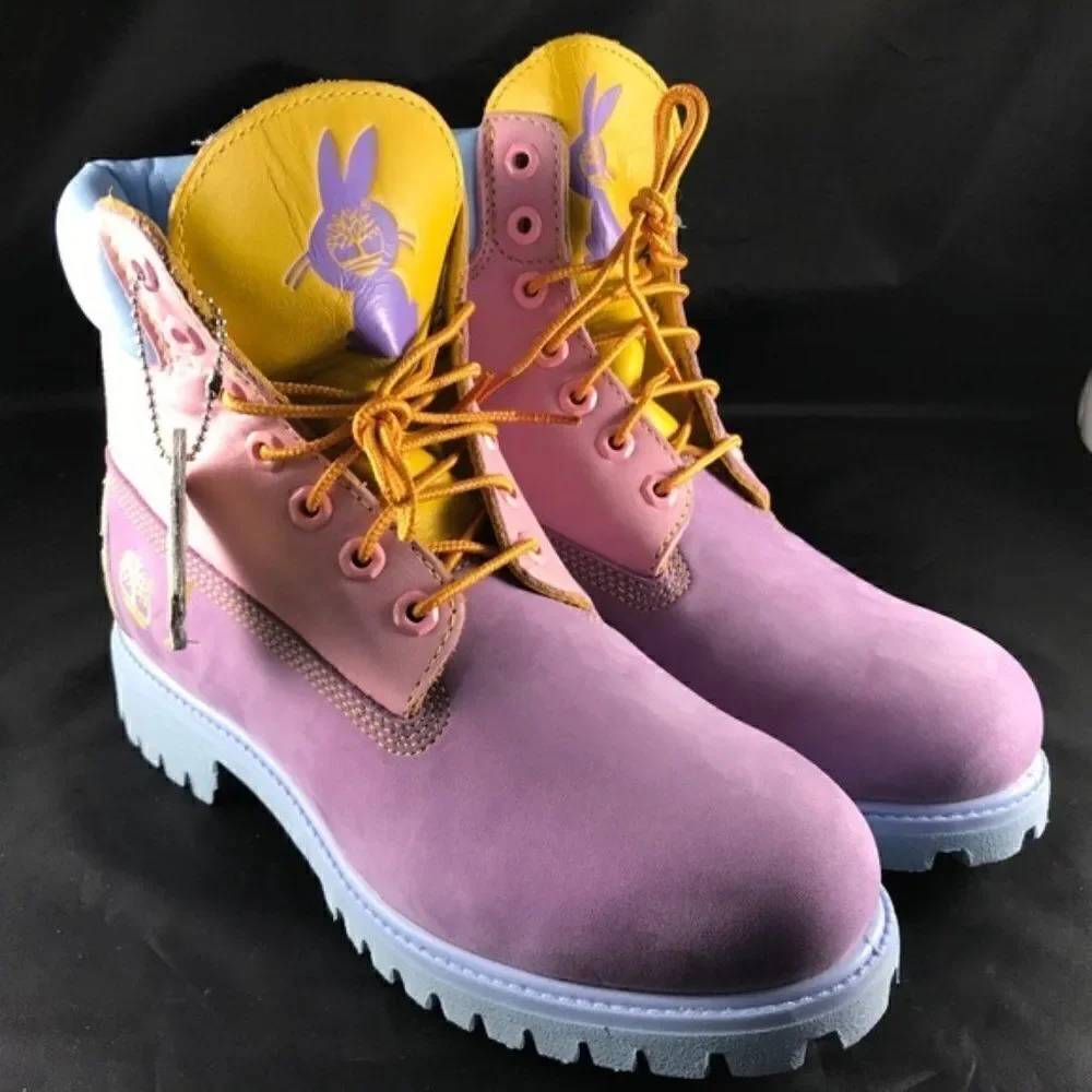 Rare Jeff Staple Design 2007 Easter Timberlands Pigeon Pink Purple Marigold 8M